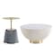 Manhattan Comfort Anderson Coffee Table and End Table 1.0 in Cream and Grey - Set of 2 2-AT02-CRGY - alternate 8